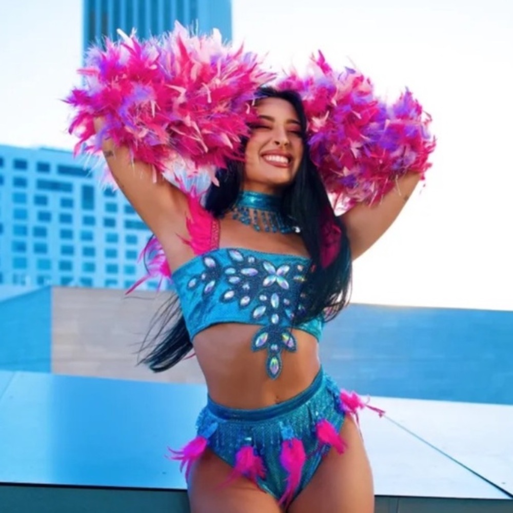 Diosa by seco feather arm bands ONLY (not full outfit, just the arm bands)